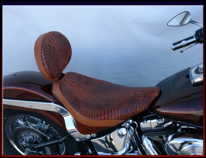 Removable Adjustable Backrest for Harley Davidson Softail Corbin Seats-Spade