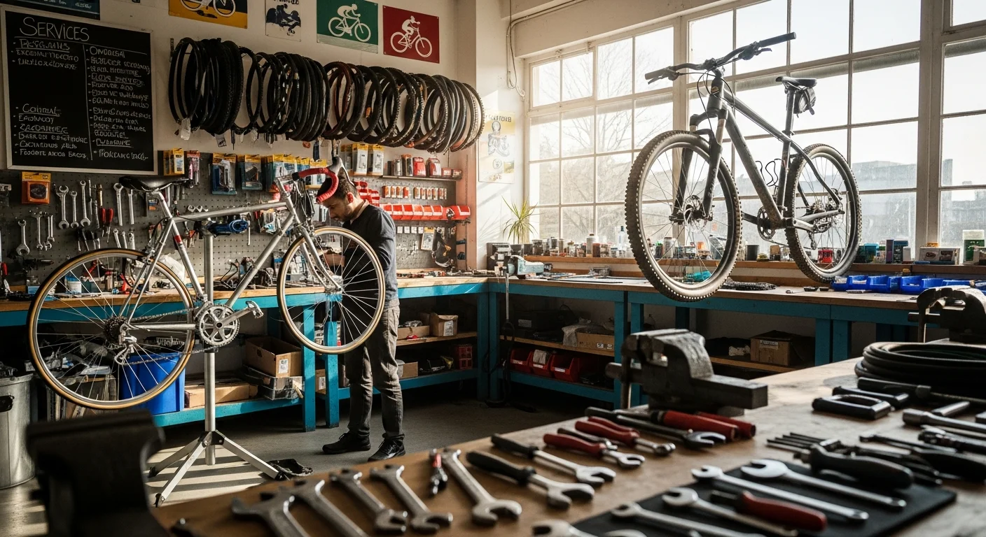 Entretien vélo de route et VTT en atelier spécialisé