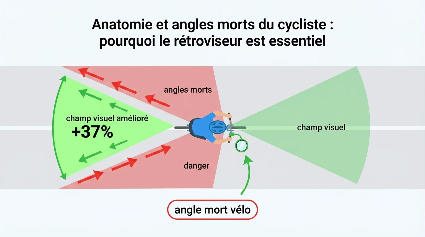Anatomie et angles morts du cycliste : pourquoi le rétroviseur est essentiel
