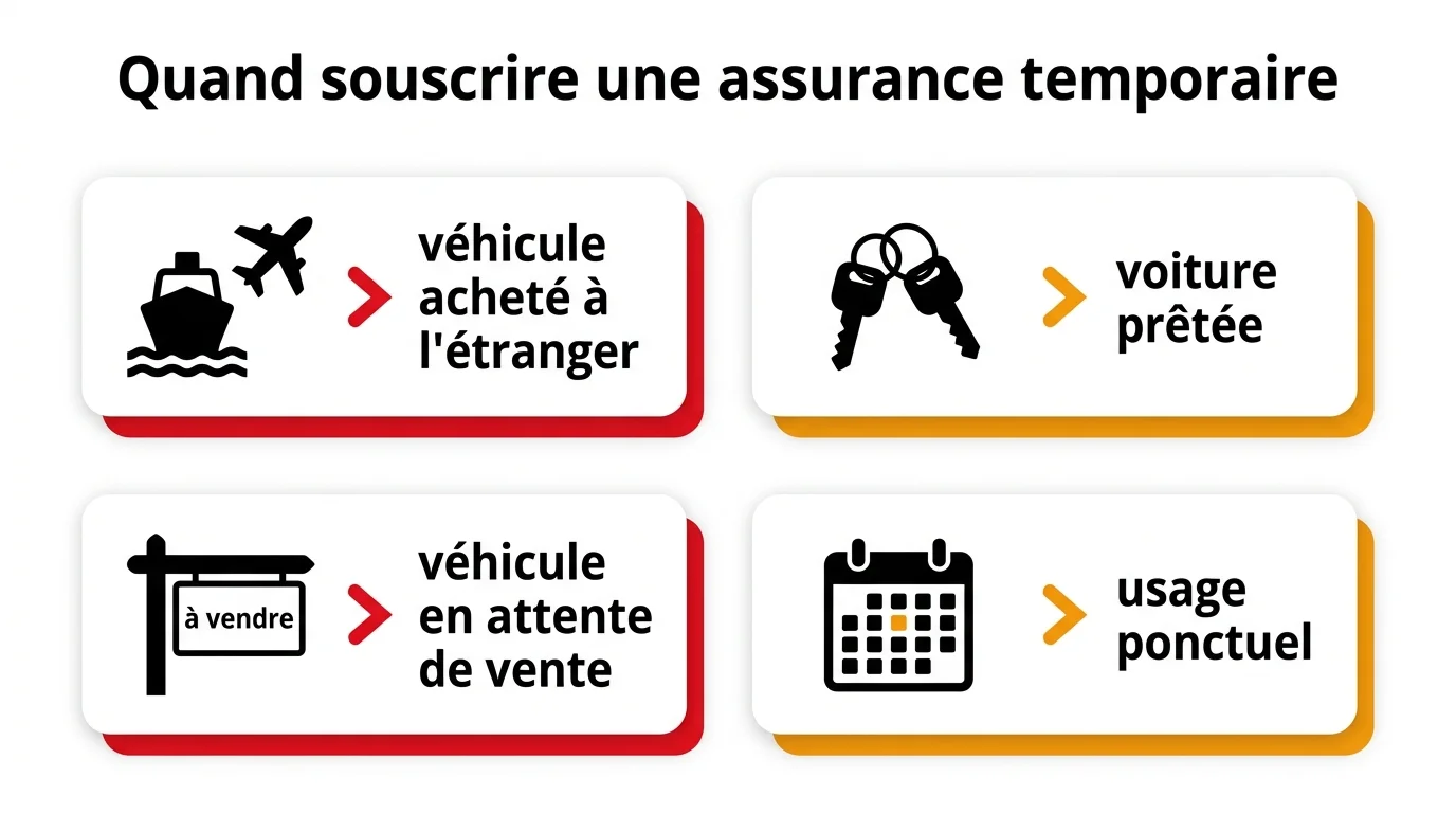 Les quatre situations où souscrire une assurance auto temporaire