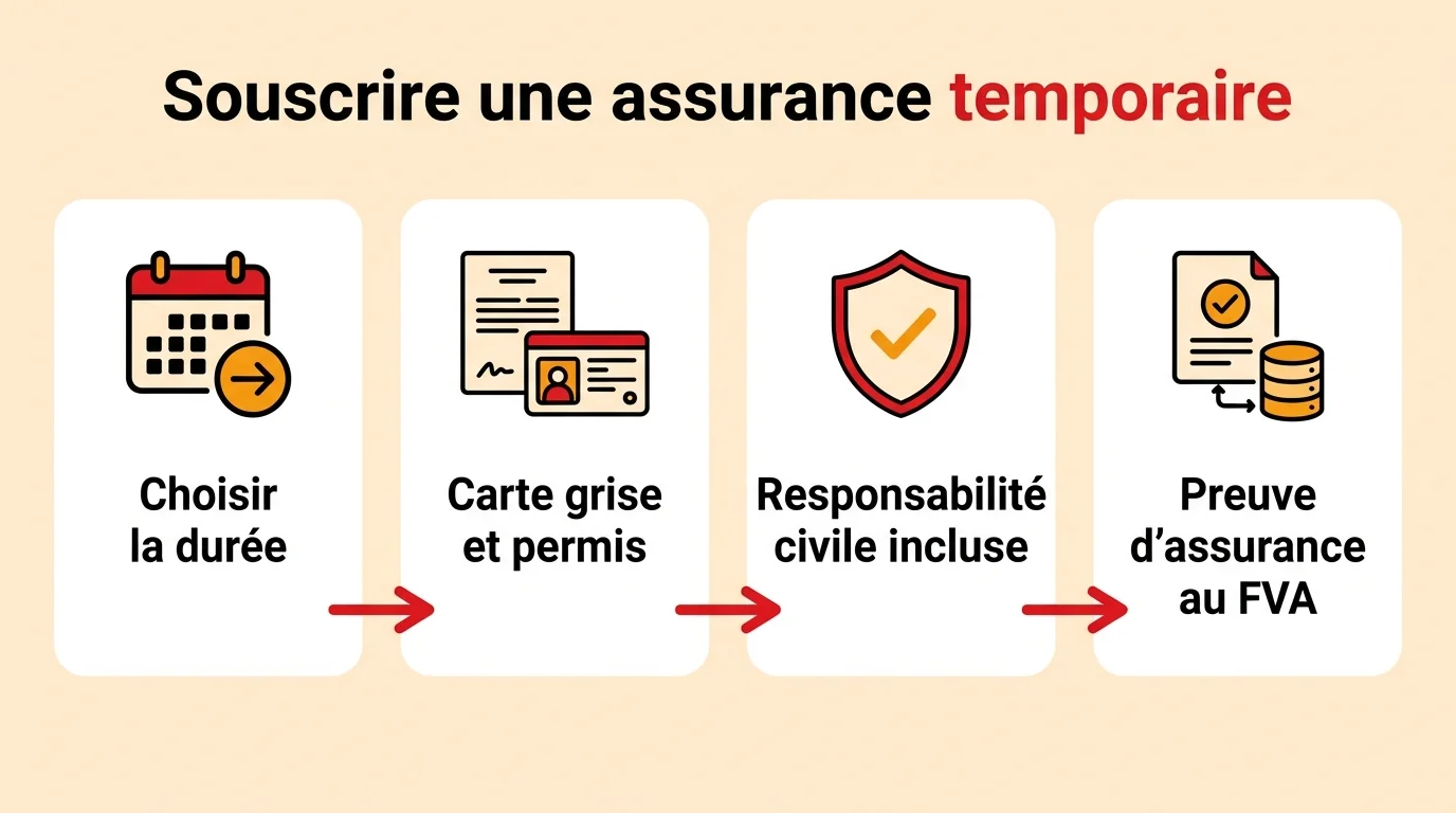 Les étapes pour souscrire une assurance auto temporaire