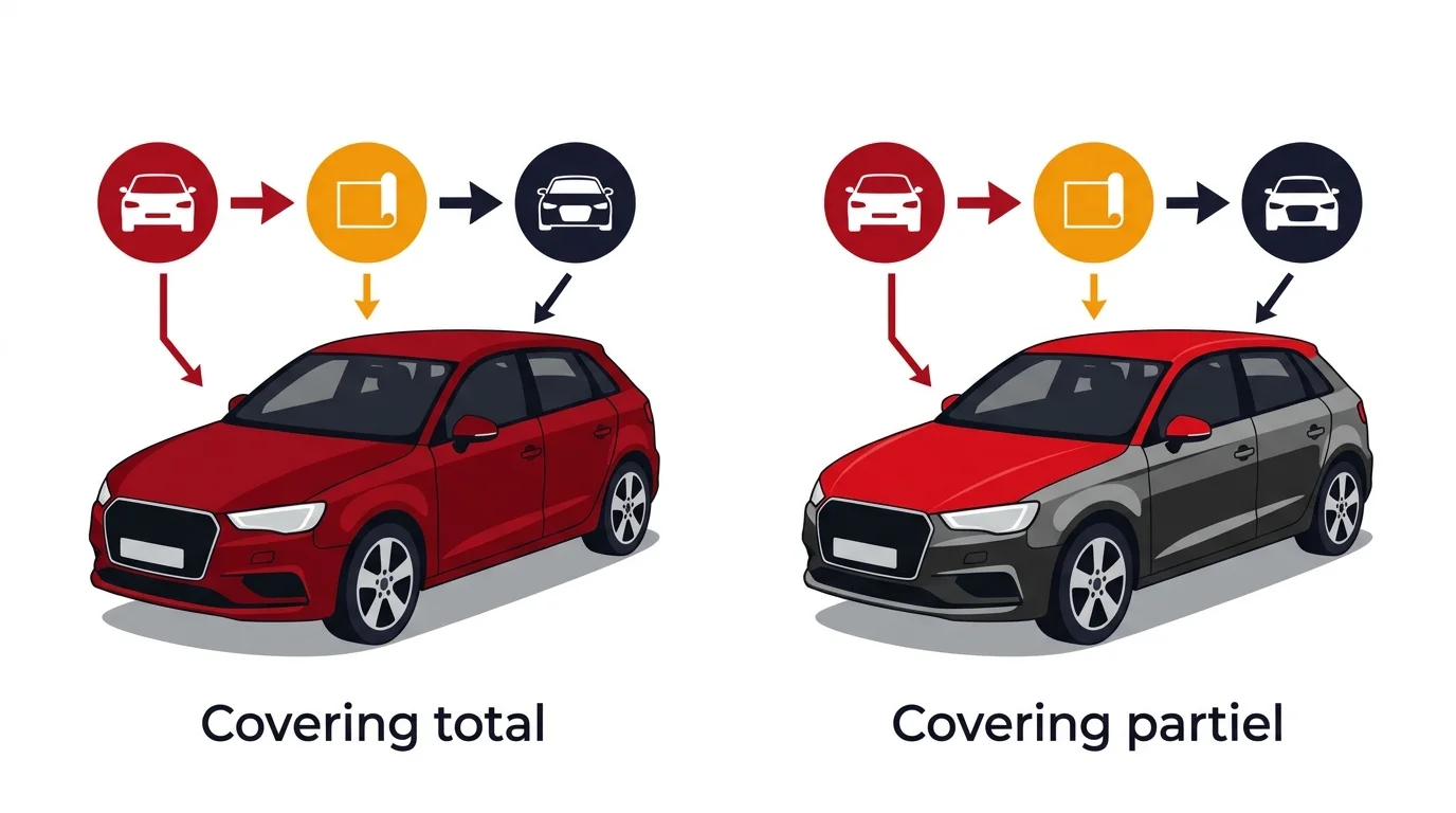 Comparaison entre un covering total et un covering partiel
