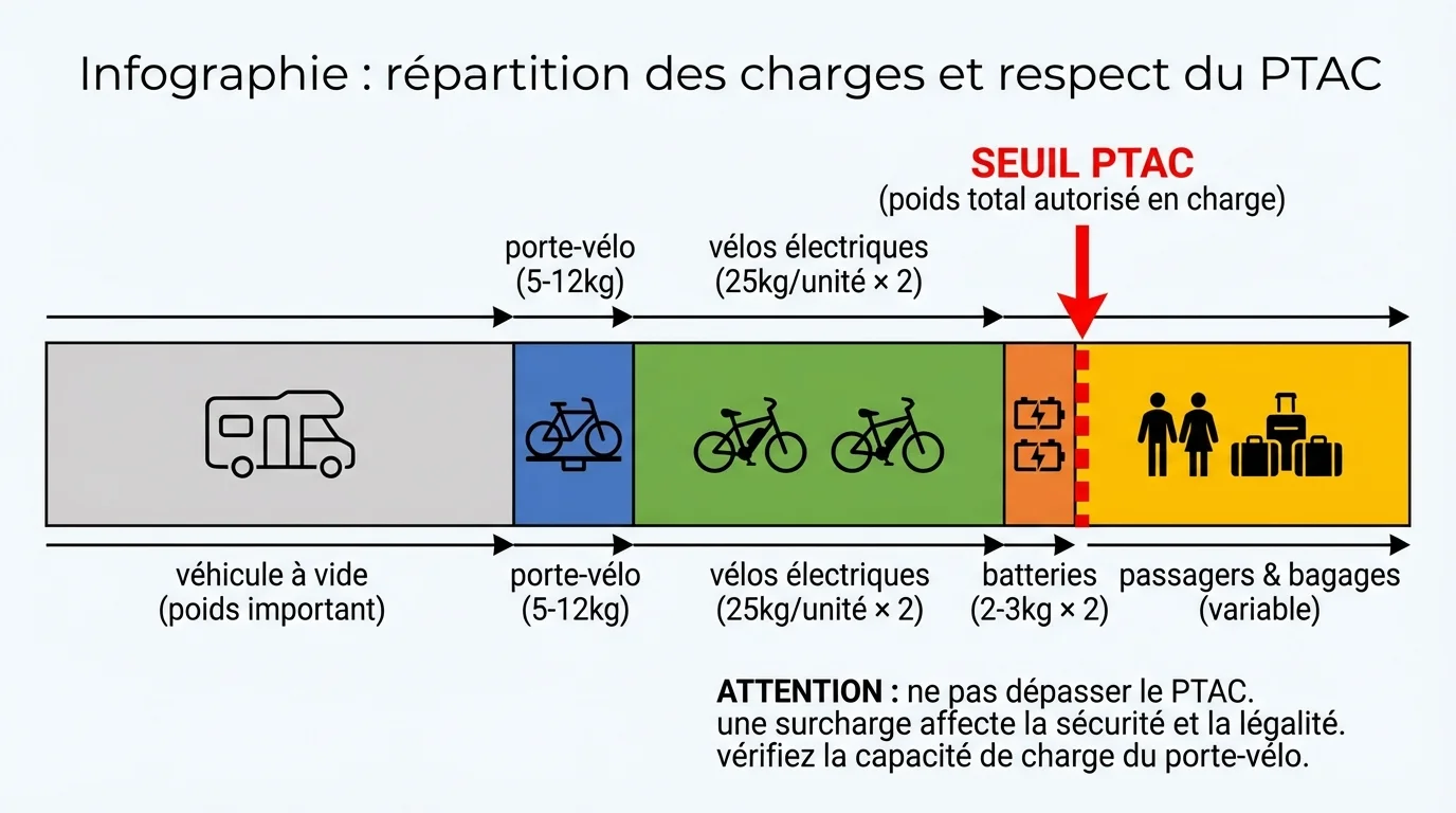 Infographie : répartition des charges et respect du PTAC