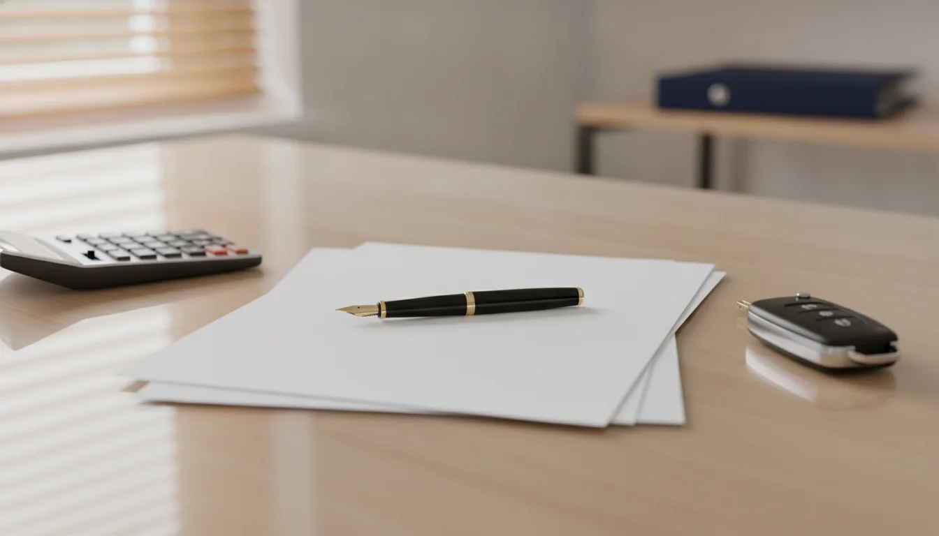 Signer un contrat de leasing pour une voiture d'occasion