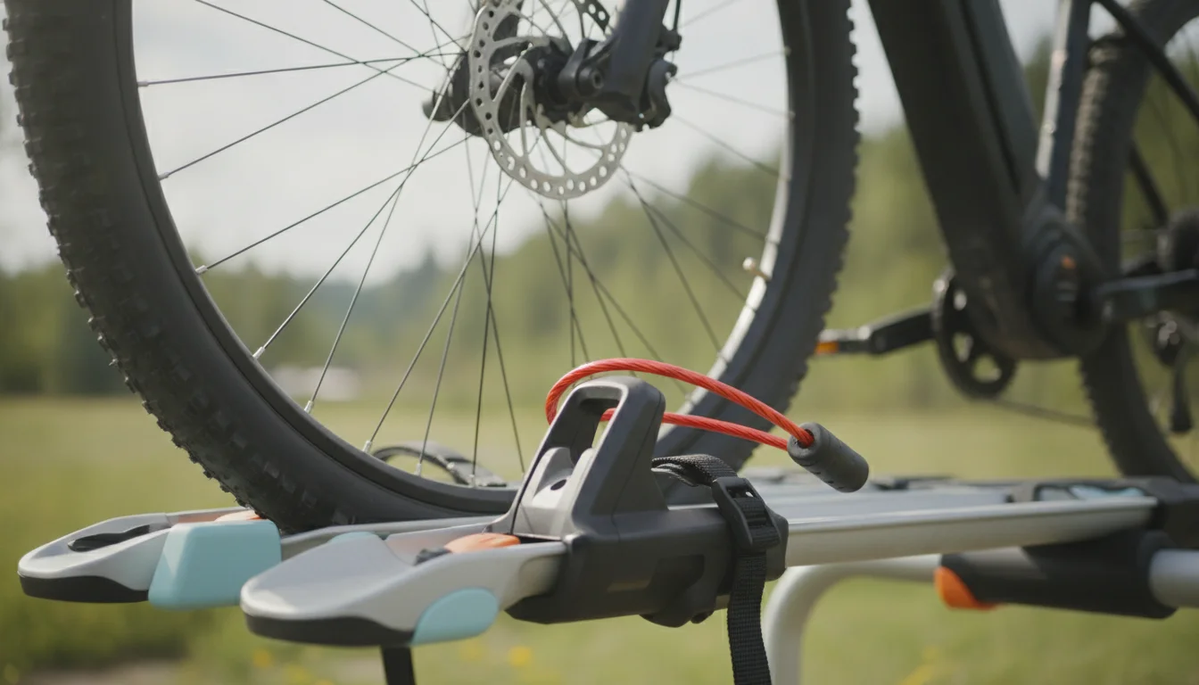 Porte-vélo sur attelage adapté au transport de vélos électriques lourds
