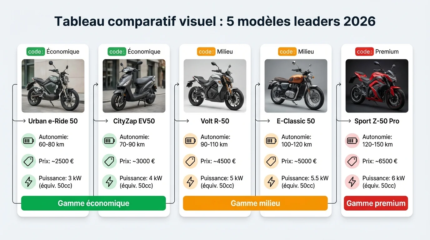 Tableau comparatif visuel : 5 modèles leaders 2026